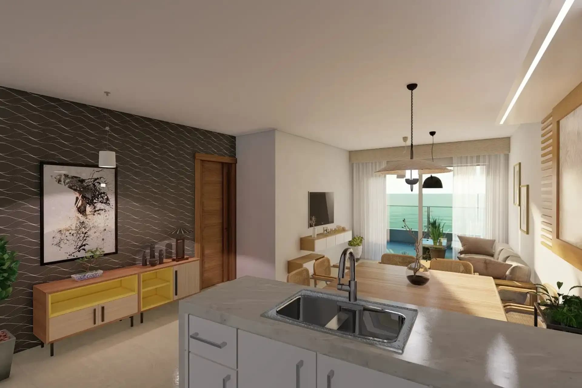 First Line Oceanfront Apartments for sale at Encuentro Beach